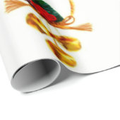 Gouden klokken en Holly Ornament inpakpapier (Rol Hoek)