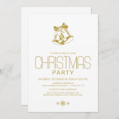 Gouden klokken kerstfeest kaart (Voorkant / Achterkant)