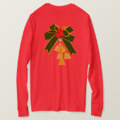 Gouden klokken krans lange mouw Shirt (Design achterkant)