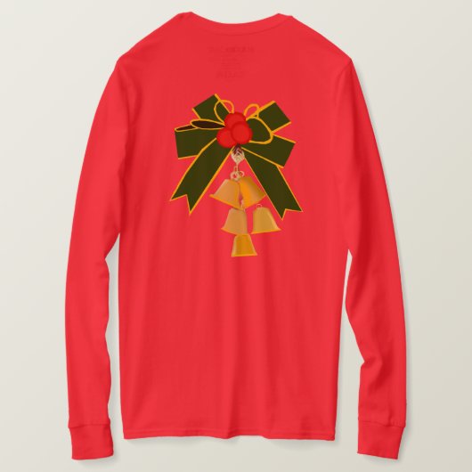 Gouden klokken krans lange mouw Shirt (Design achterkant)