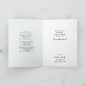 Gouden klokken met Holly Longfellow Vintage Kaart (Binnen)