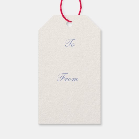 Gouden klokken van kerstdag cadeaulabel (Achterkant)