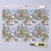 Gouden klokken van kerstdag tissuepapier (Craft)