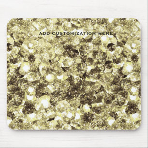 Gouden Klompige Glitter Festieve Mooie Muismat