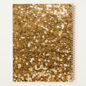 Gouden Klompige Glitter Gepersonaliseerd Planner (Achterkant)