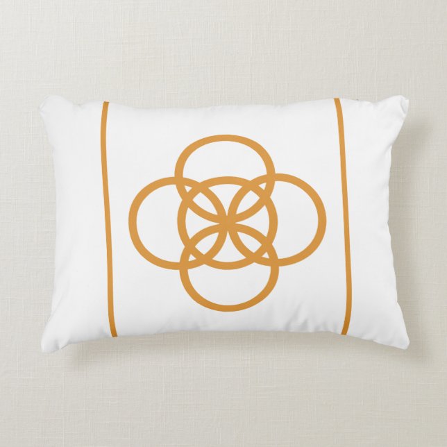 Gouden Knoop Accent Kussen (Voorkant)