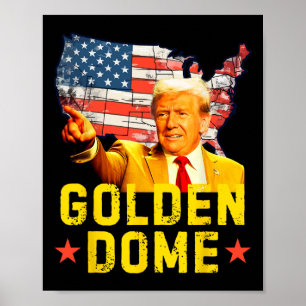 Gouden Koepel Trump Groot Amerikaans Patriottisch Poster