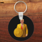 Gouden Koepel Trump Groot Amerikaans Patriottisch Sleutelhanger (Voorkant)
