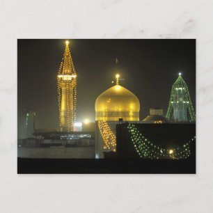 Gouden koepel van het Imam Reza-heiligdomcomplex b Briefkaart