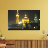 Gouden koepel van het Imam Reza-heiligdomcomplex b Canvas Afdruk (Insitu (Woonkamer))