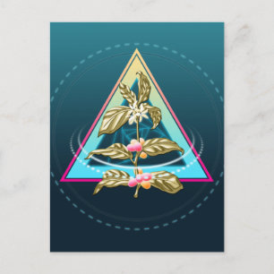 gouden koffie - plant briefkaart