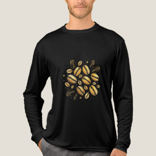 Gouden koffiebonen T-shirt – Luxe Black & Go