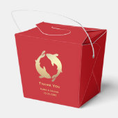 Gouden Koi Chinese bruiloft Bedankdoosjes (Achterkant)