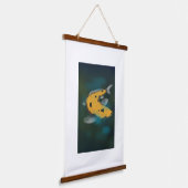 gouden koi vis G Hangend Wandkleed (Gebogen)
