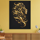 Gouden Koi Vis Ingepakt Canvas Afdruk (Insitu (Woonkamer))