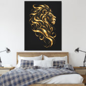 Gouden Koi Vis Ingepakt Canvas Afdruk (Insitu (Slaapkamer))