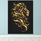 Gouden Koi Vis Ingepakt Canvas Afdruk (Insitu (Houten vloer))