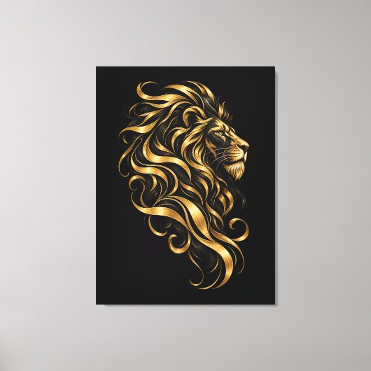 Gouden Koi Vis Ingepakt Canvas Afdruk (Voorkant)
