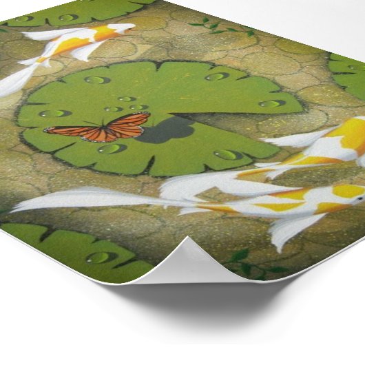 gouden koischilderij poster (Hoek)