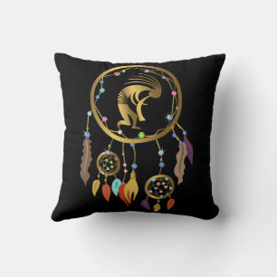 Gouden Kokopelli Rhinestone Droomvanger Kussen