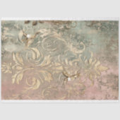 Gouden kolibries verguld Damask Patina Tissuepapier (Voorkant)