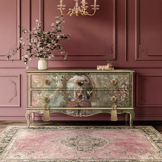 Gouden kolibries verguld Damask Patina Tissuepapier