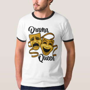 Gouden Komedie- en Tragedie-theatermaskers Drama K T-shirt
