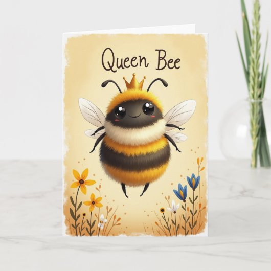Gouden Koningin Bij Moederdag kaart (Voorkant)