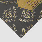  gouden koningin bijenbijenapier monogram tissuepapier (Detail)