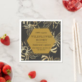  gouden koningin bijenbijenbijenhoning monogram servet (Insitu)