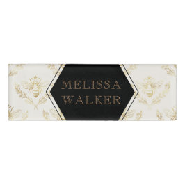  gouden koningin bijenbijenbijenmonogram naambadge