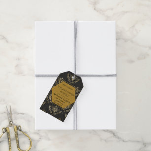 gouden koningin bijenbijengunstig tag cadeaulabel