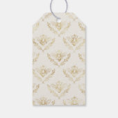 gouden koningin bijenbijengunstig tag cadeaulabel (Achterkant)