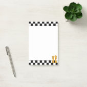Gouden koningin & koning op zwart & wit schaakpost post-it® notes (Kantoor)