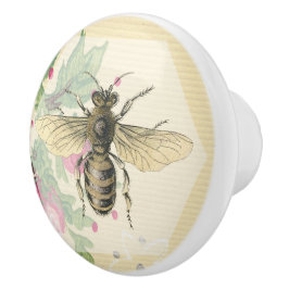 gouden koningin Rood Roses en Greenery Keramische Knop