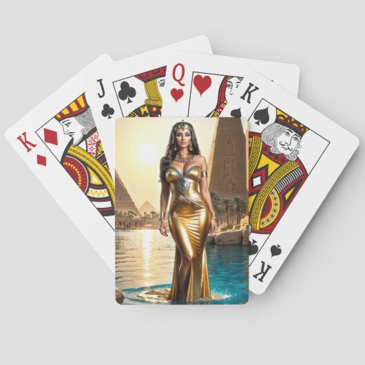 Gouden Koningin van de Nijl Pokerkaarten (Achterkant)