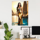 Gouden Koningin van de Nijl Poster (Thuiskantoor)