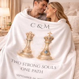 Gouden Koninklijk Paar Dekbed Romantisch Trouwcade Fleece Deken