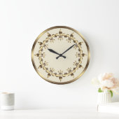 Gouden koninklijke cirkel element.Fleur-de-Lis. Grote Klok (Huis)