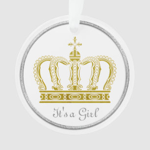 Gouden Koninklijke Kroon + uw backgr. & ideeën Ornament