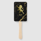 Gouden Koninklijke Leeuw Monogram Handwaaier (Achterkant)