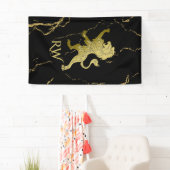 Gouden Koninklijke Leeuw Monogram Spandoek (Insitu)