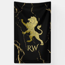 Gouden Koninklijke Leeuw Monogram Spandoek