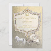 Gouden Koninklijke Prinses Sprookjeskoets & Eenhoo Kaart (Achterkant)