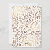 Gouden koper botanische moderne glamour vakantie f feestdagenkaart (Achterkant)