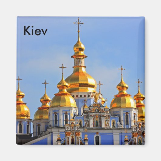 Gouden kopieën van de kathedraal in Kiev genomen i Magneet (Voorkant)