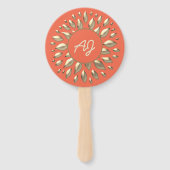 Gouden koraal bruiloft programma handwaaier (Voorkant)