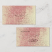 Gouden koraal perzik ombre glas VIP afspraak Afsprakenkaartje (Voorkant / Achterkant)