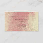 Gouden koraal perzik ombre glas VIP afspraak Afsprakenkaartje (Achterkant)