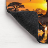 Gouden kosmisch watergat zonsondergang muismat (Hoek)